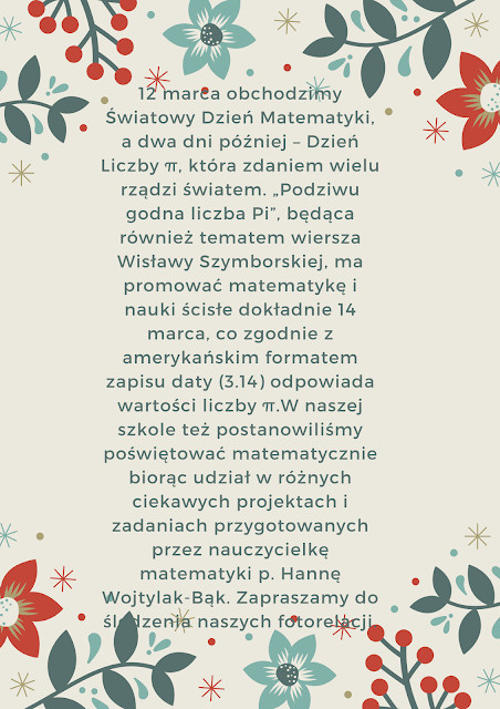 Dzisiaj obchodzimy Dzień Liczby Pi - a tak obchodzili go uczniowie SP Wronowy