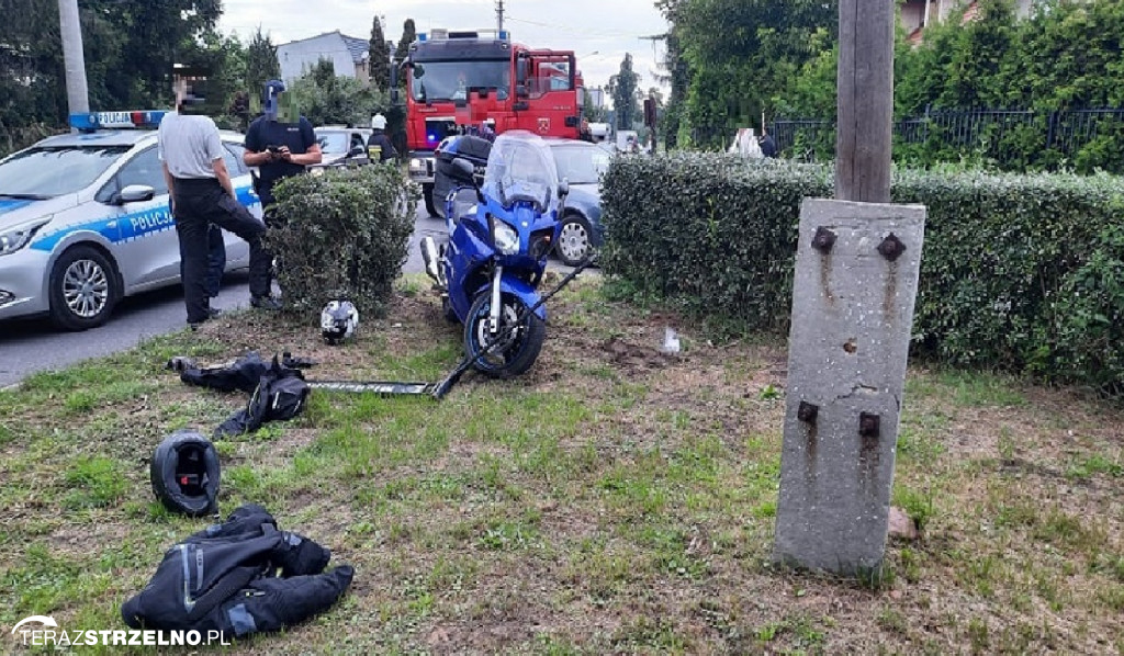 Na Michelsona doszło do zderzenia się motocyklisty z samochodem osobowym