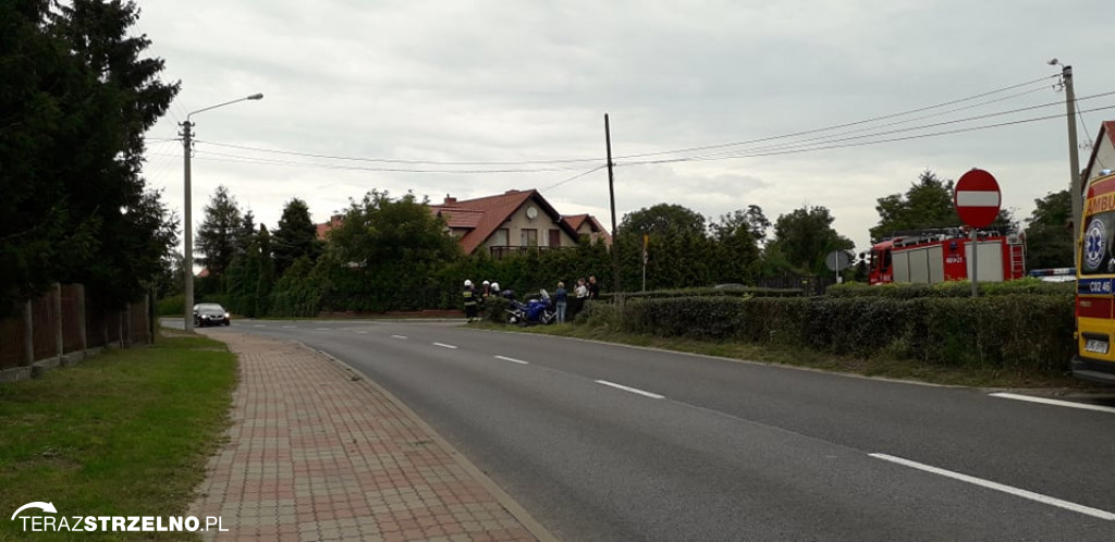 Na Michelsona doszło do zderzenia się motocyklisty z samochodem osobowym
