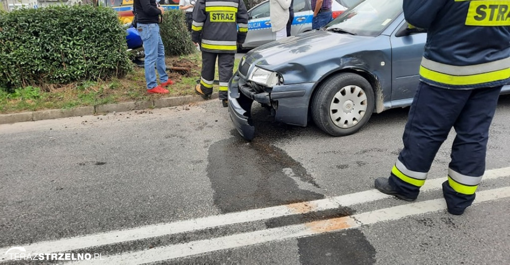 Na Michelsona doszło do zderzenia się motocyklisty z samochodem osobowym