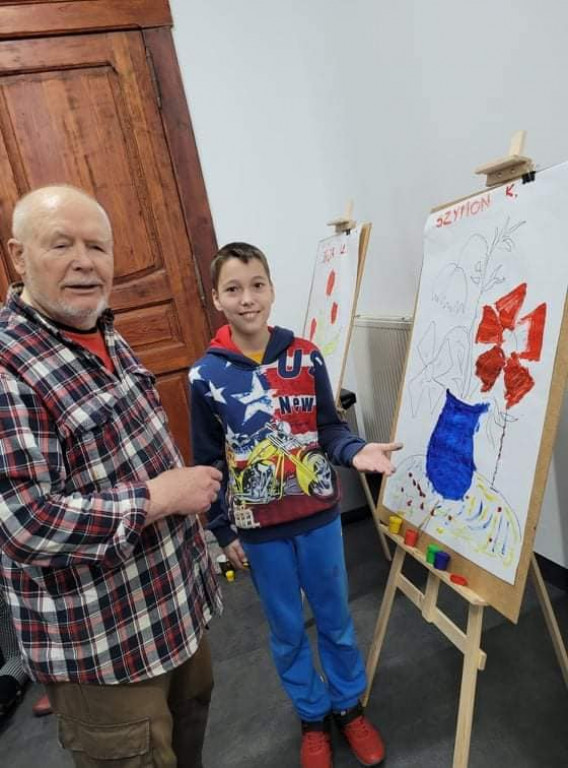 Warsztaty malarskie z Honorowym Obywatelem Miasta Strzelna
