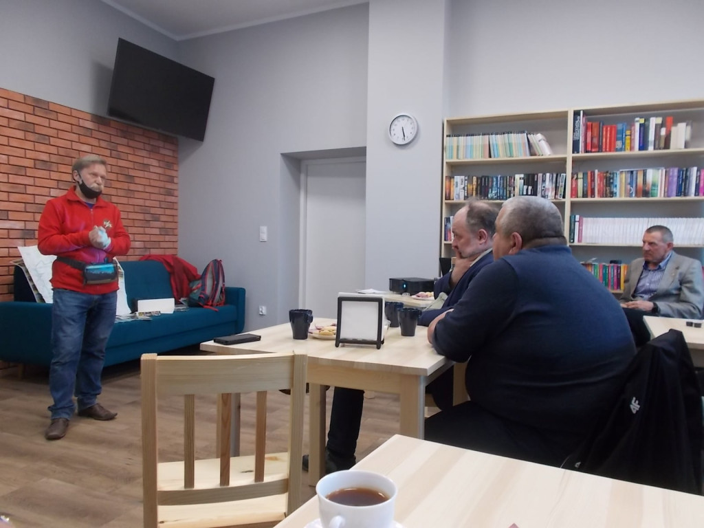 Spotkanie z Antonim Ścigaczem w Klubie Seniora w Strzelnie