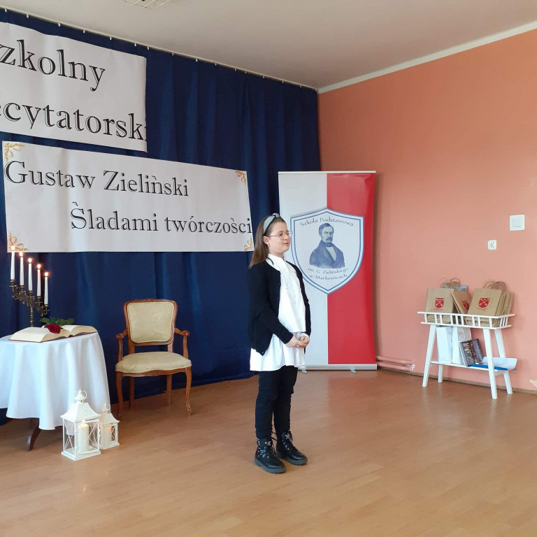 Konkurs recytatorski w SP im. Gustawa Zielińskiego w Markowicach
