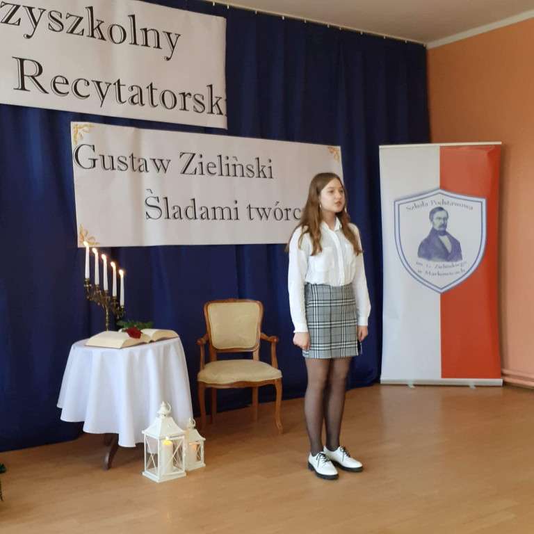Konkurs recytatorski w SP im. Gustawa Zielińskiego w Markowicach