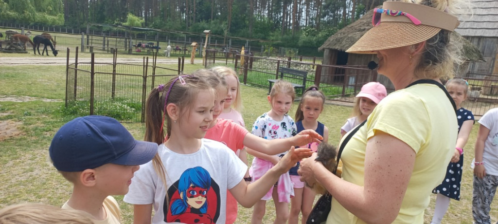 Dzieciaki i alpaki - radość obcowania z przyrodą