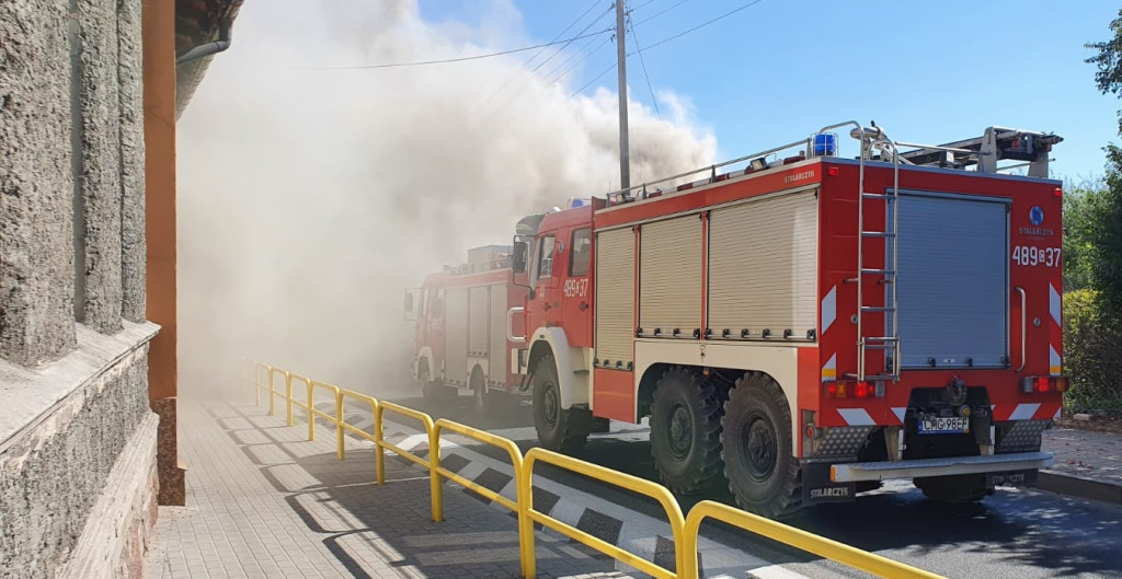 Pożar budynku jednorodzinnego w Strzelnie