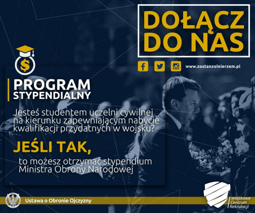 Pilotażowy program stypendialny dla studentów cywilnych-kandydatów na żołnierzy