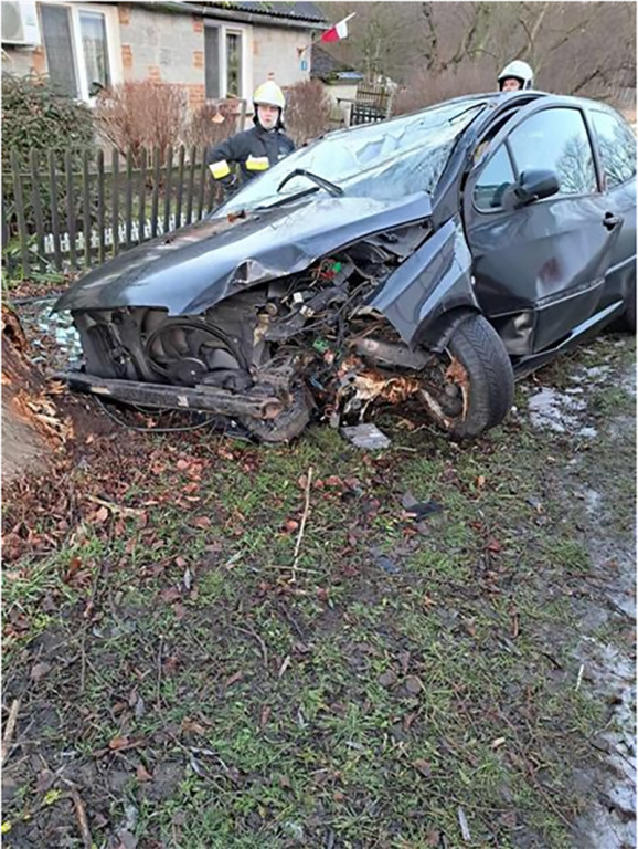 Strzelno - W Zofijówce dachowało auto, są ranni