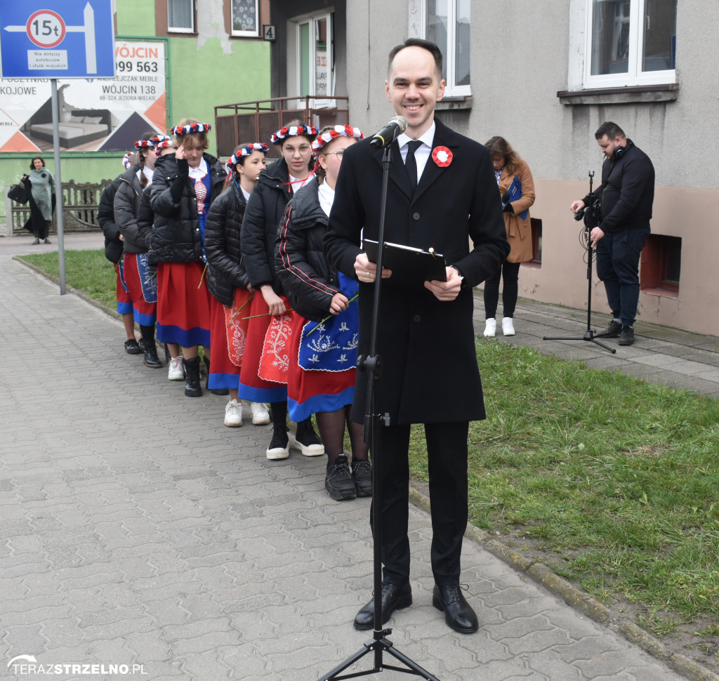 Uroczystość upamiętnienia zamordowanego w Strzelnie Żołnierza Niezłomnego  - Leona Wesołowskiego ps. Wichura