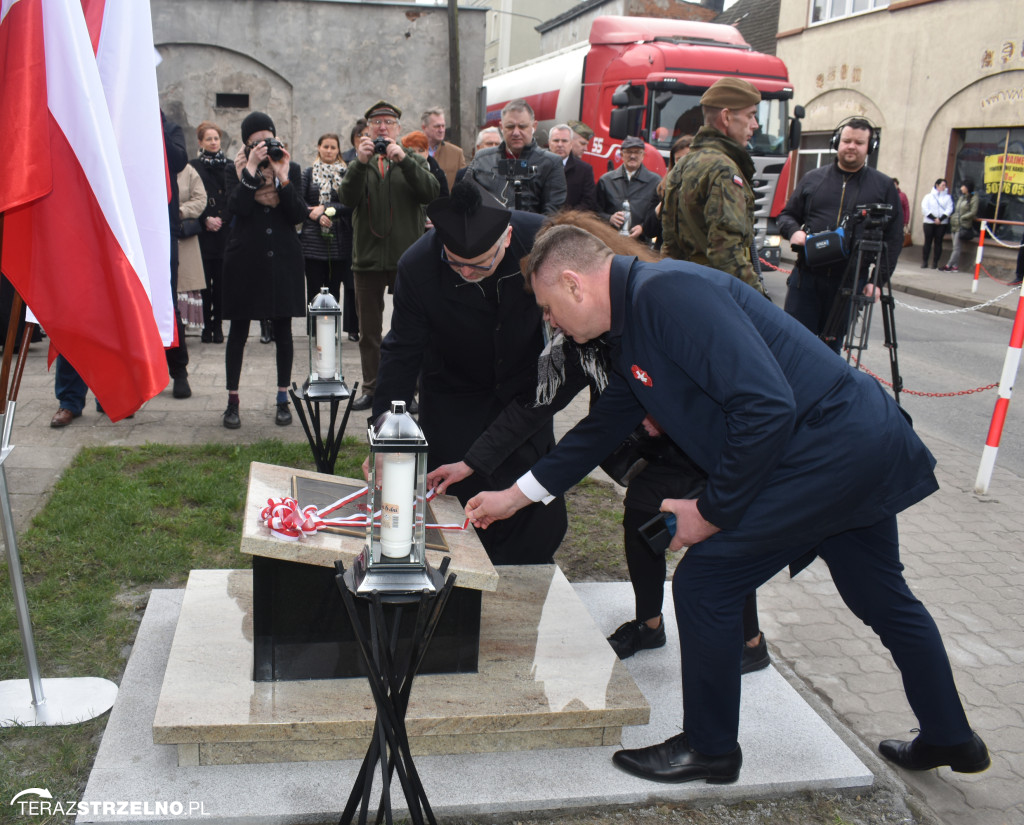 Uroczystość upamiętnienia zamordowanego w Strzelnie Żołnierza Niezłomnego  - Leona Wesołowskiego ps. Wichura