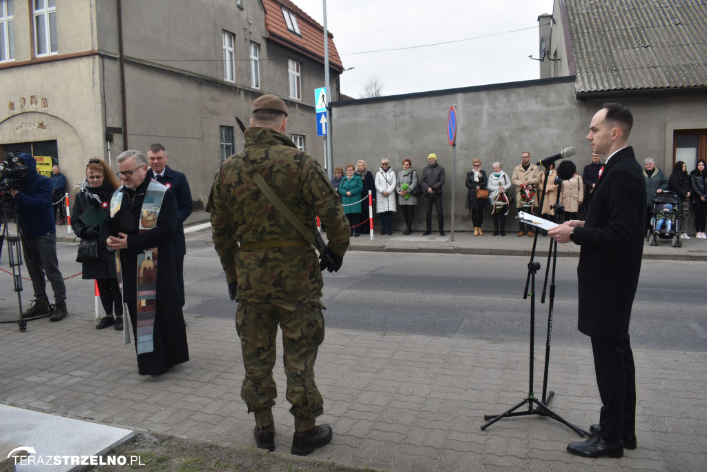 Uroczystość upamiętnienia zamordowanego w Strzelnie Żołnierza Niezłomnego  - Leona Wesołowskiego ps. Wichura