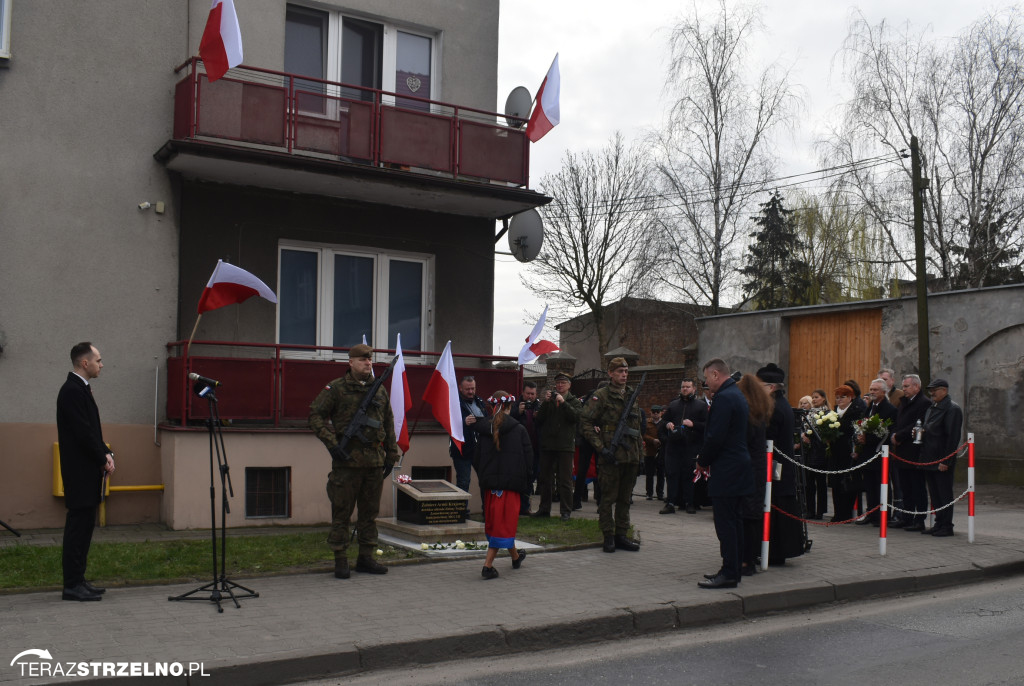 Uroczystość upamiętnienia zamordowanego w Strzelnie Żołnierza Niezłomnego  - Leona Wesołowskiego ps. Wichura