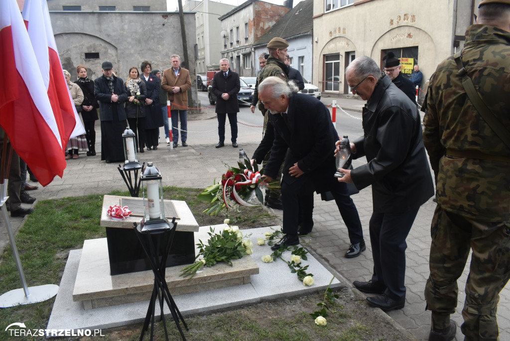 Uroczystość upamiętnienia zamordowanego w Strzelnie Żołnierza Niezłomnego  - Leona Wesołowskiego ps. Wichura