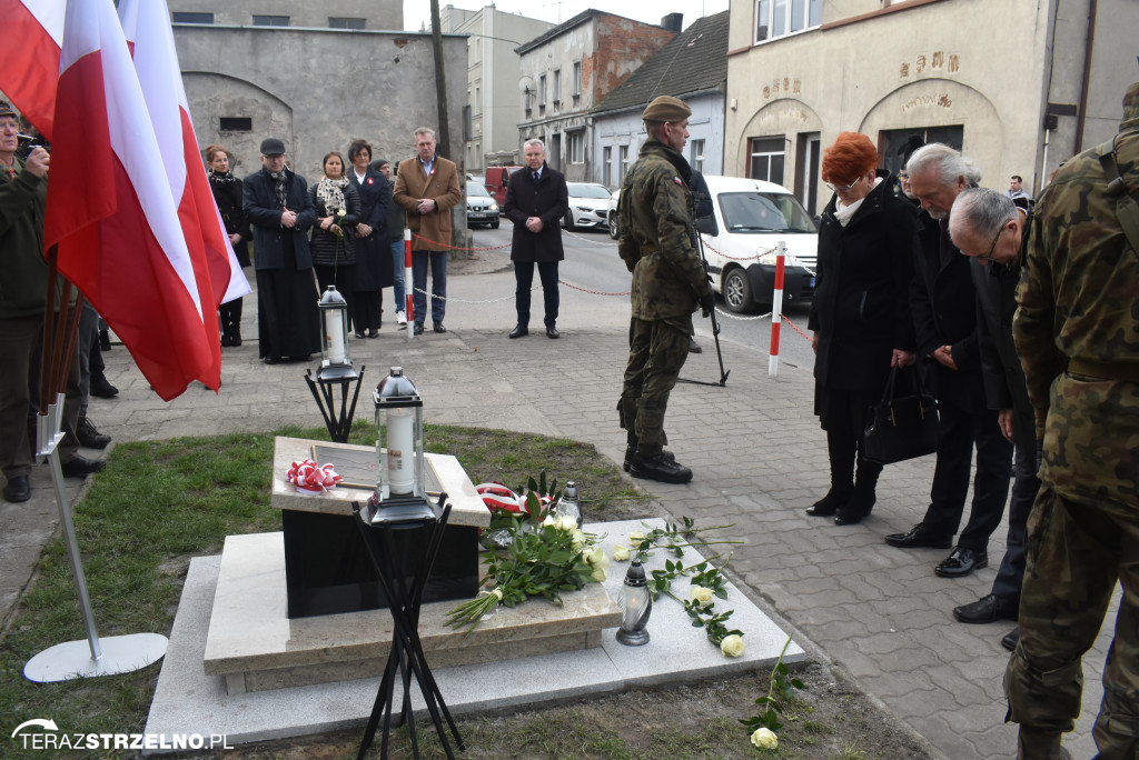 Uroczystość upamiętnienia zamordowanego w Strzelnie Żołnierza Niezłomnego  - Leona Wesołowskiego ps. Wichura