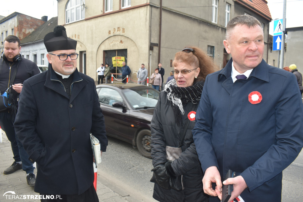 Uroczystość upamiętnienia zamordowanego w Strzelnie Żołnierza Niezłomnego  - Leona Wesołowskiego ps. Wichura