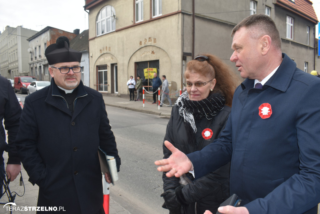 Uroczystość upamiętnienia zamordowanego w Strzelnie Żołnierza Niezłomnego  - Leona Wesołowskiego ps. Wichura