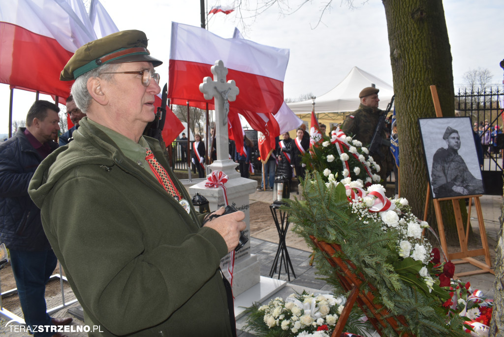 Uroczystość upamiętnienia zamordowanego w Strzelnie Żołnierza Niezłomnego  - Leona Wesołowskiego ps. Wichura