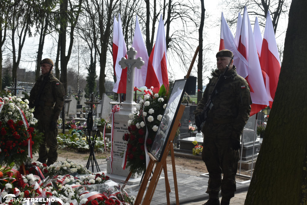 Uroczystość upamiętnienia zamordowanego w Strzelnie Żołnierza Niezłomnego  - Leona Wesołowskiego ps. Wichura