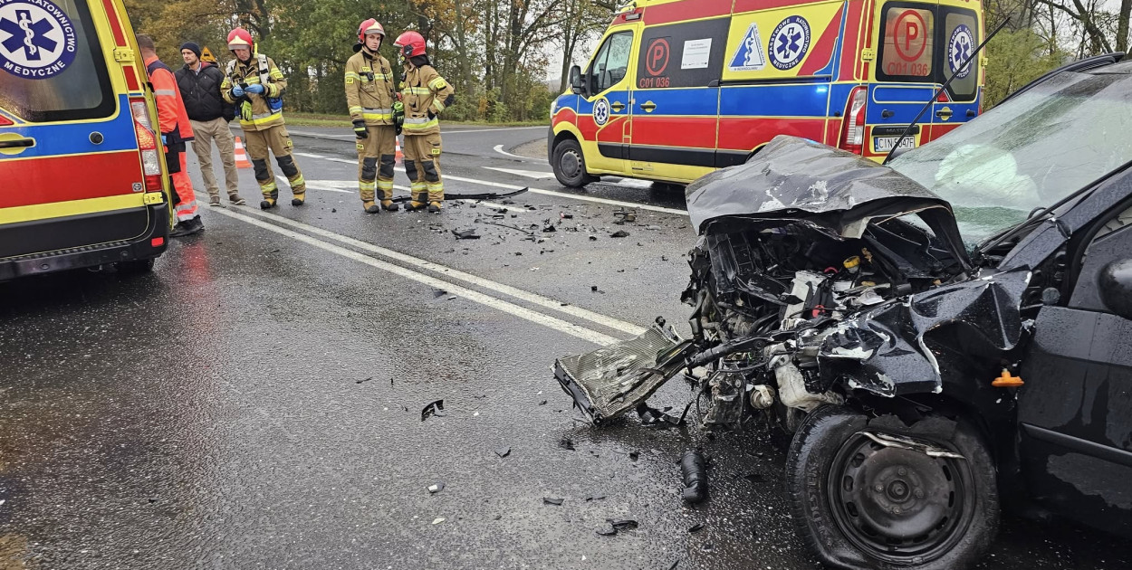Wypadek na drodze do Strzelna