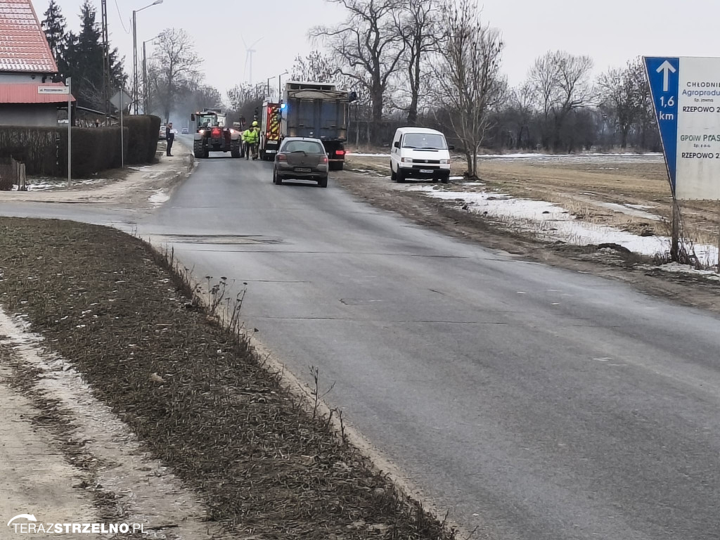 Zgubiony ładunek na trasie Krzywe Kolano – Lubstówek