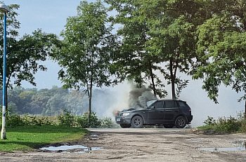 Pożar samochodu osobowego w Ludzisku-504