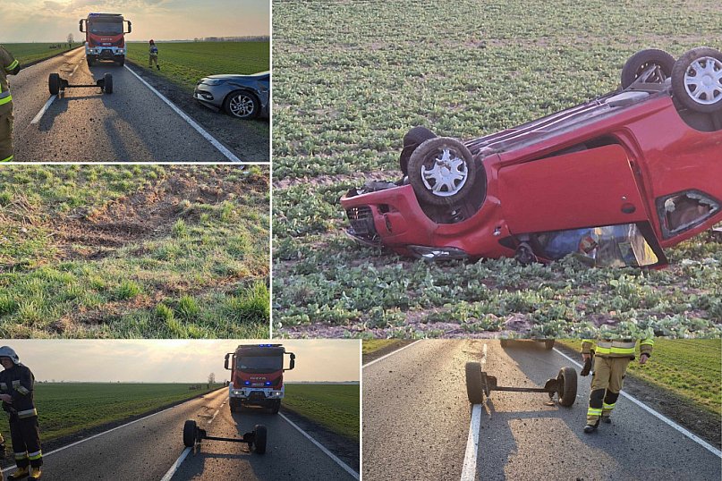 Zderzenie dwóch pojazdów na DK 15 w miejscowości Czerniak